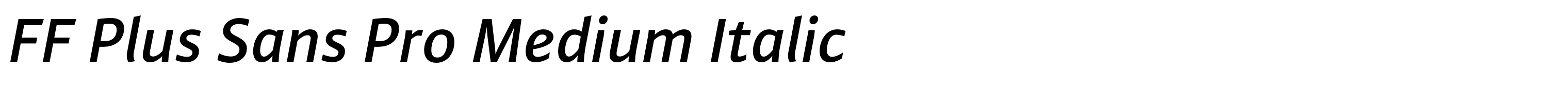 FF Plus Sans Pro Medium Italic